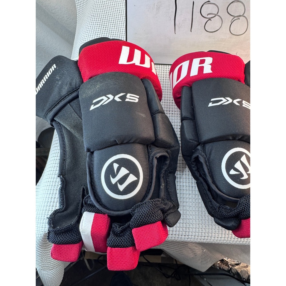 Warrior Hockey Gloves Mens 14 Black Red Alpha DX5 Hybrid Taper Fit Protective